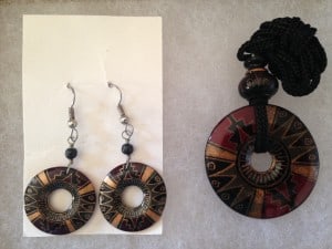 Clay Earrings & Necklace, Peru