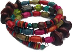 wood beads wrap bracelet
