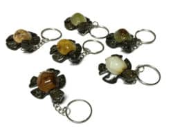 Marble Turtle Keychain